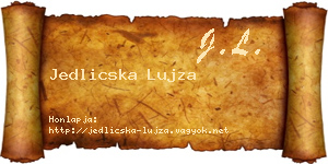 Jedlicska Lujza névjegykártya
